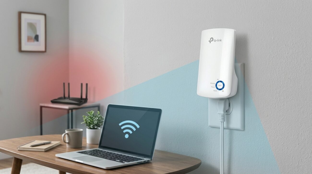 O repetidor Wi-Fi pode ajudar a levar a cobertura da rede a &aacute;reas onde o sinal do roteador principal chega com dificuldade.