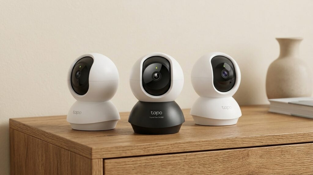 Tapo C200, C210 e C220 são exemplos de câmeras internas Wi-Fi que dependem de uma conexão de rede estável para os recursos conectados.