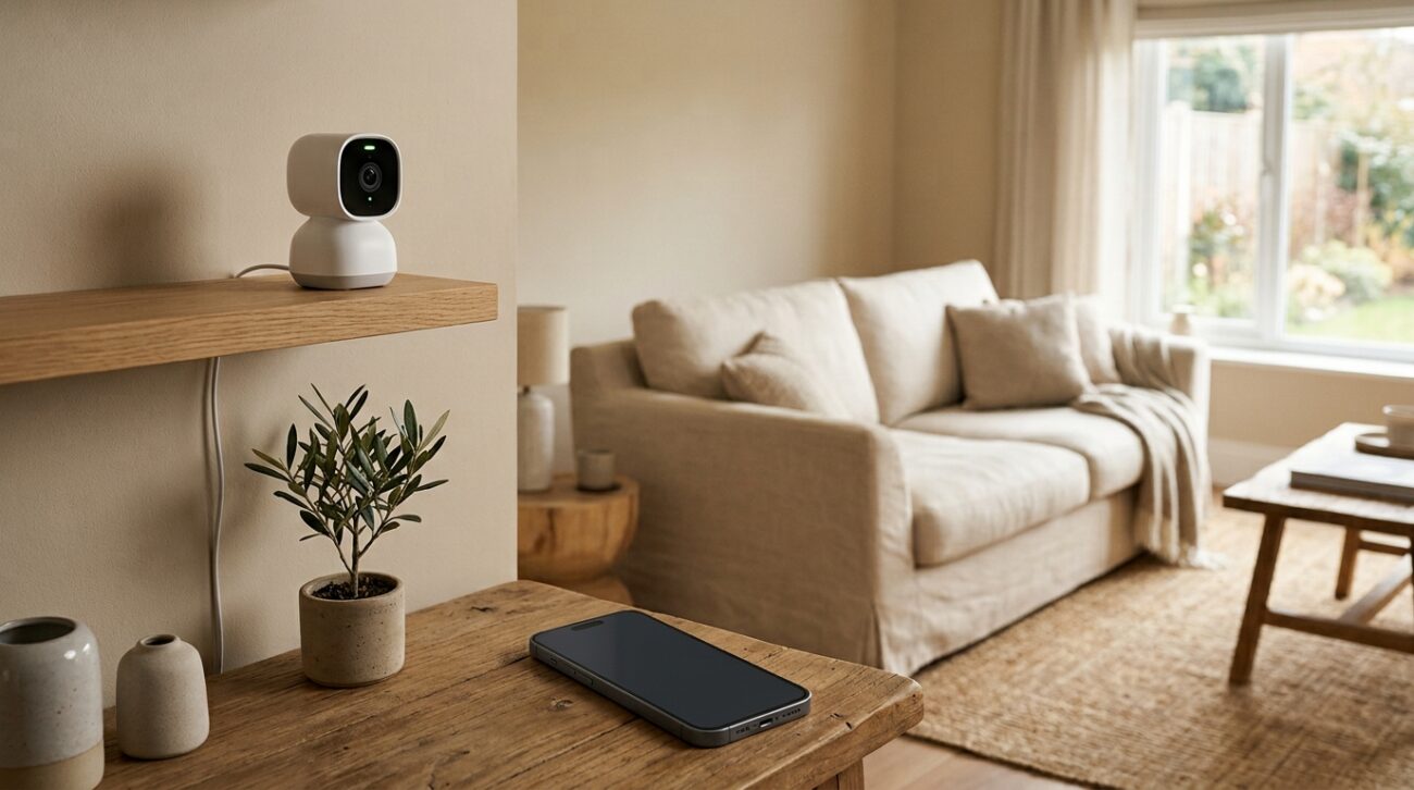 A c&acirc;mera continua instalada e funcionando dentro de casa, enquanto o acesso remoto pelo celular representa uma fun&ccedil;&atilde;o que depende da conex&atilde;o externa.